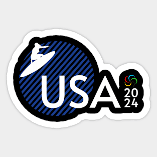 USA Surfing Paris Summer Olympics Sticker